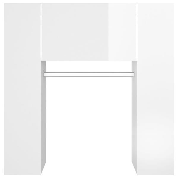 Grote foto vidaxl armoire de couloir blanc brillant 97 5x37x99 cm bois huis en inrichting overige