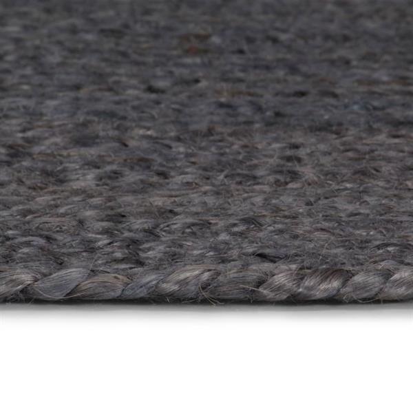 Grote foto vidaxl tapis fait la main jute rond 210 cm gris fonc huis en inrichting vloerbedekking en kleden