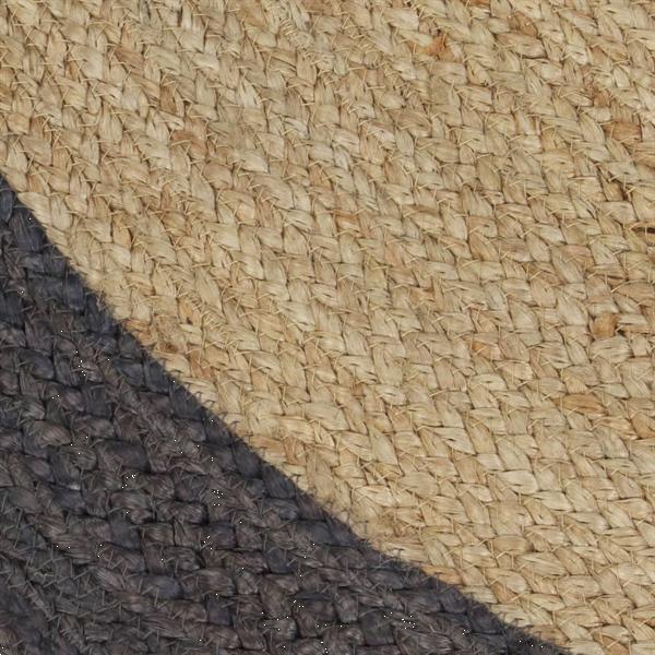 Grote foto vidaxl tapis fait la main jute avec bord gris fonc 180 cm huis en inrichting vloerbedekking en kleden