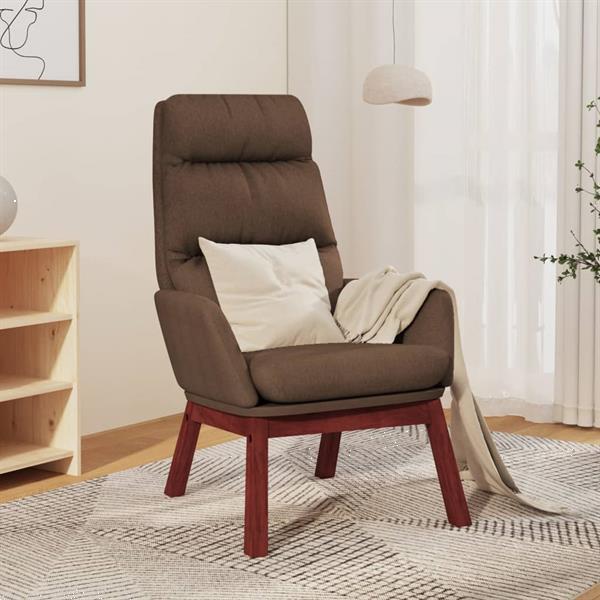 Grote foto vidaxl chaise de relaxation marron tissu huis en inrichting stoelen