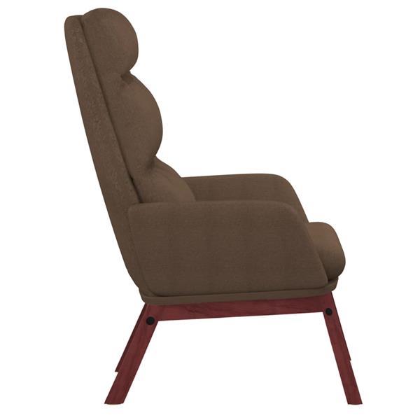 Grote foto vidaxl chaise de relaxation marron tissu huis en inrichting stoelen
