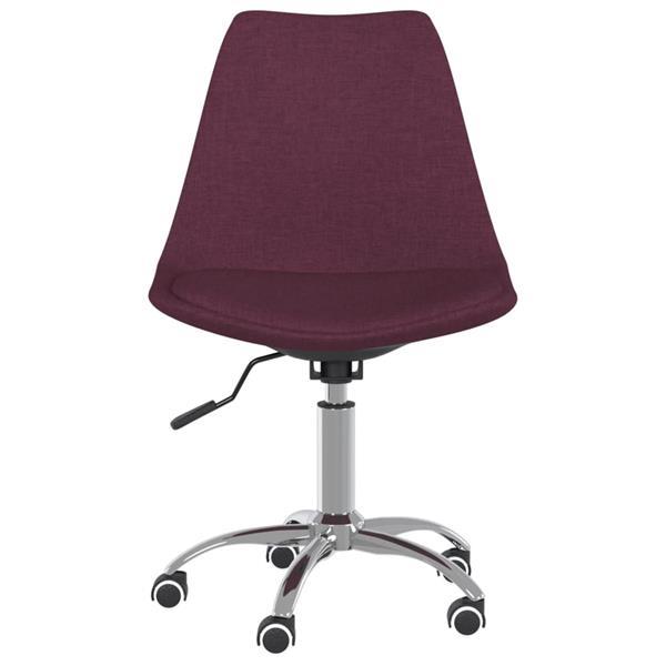 Grote foto vidaxl chaise pivotante de salle manger violet tissu huis en inrichting stoelen