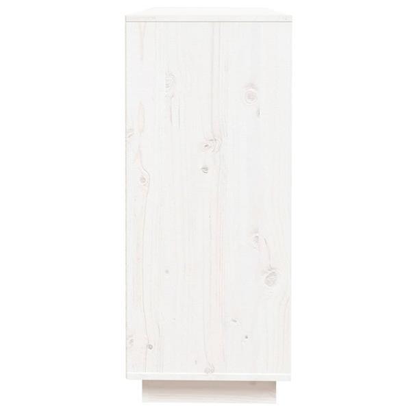 Grote foto vidaxl buffet blanc 110 5x35x80 cm bois massif de pin huis en inrichting overige