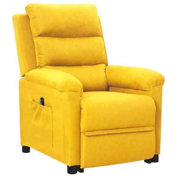 Grote foto vidaxl sta op stoel verstelbaar stof geel huis en inrichting stoelen