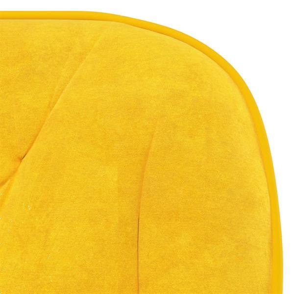 Grote foto vidaxl eetkamerstoelen draaibaar 2 st fluweel geel huis en inrichting stoelen