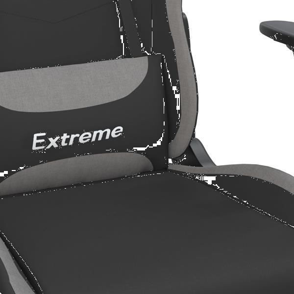 Grote foto vidaxl massage gamestoel stof zwart en lichtgrijs spelcomputers games overige merken