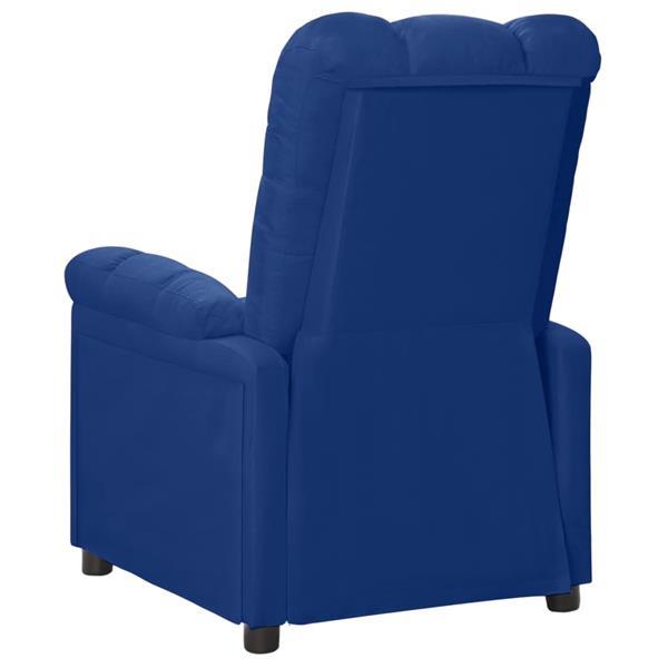 Grote foto vidaxl fauteuil elektrisch verstelbaar stof blauw huis en inrichting stoelen