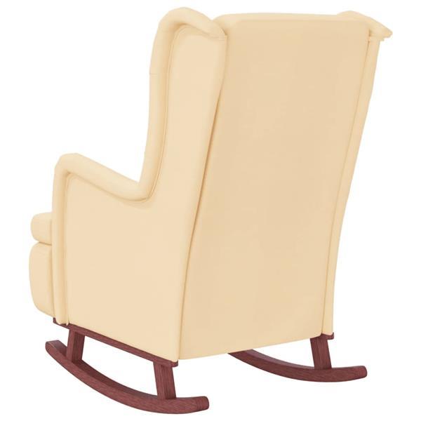 Grote foto vidaxl fauteuil met schommelpoten en voetenbank fluweel cr m huis en inrichting stoelen