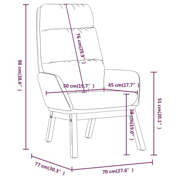 Grote foto vidaxl relaxstoel met voetenbank stof taupe huis en inrichting stoelen
