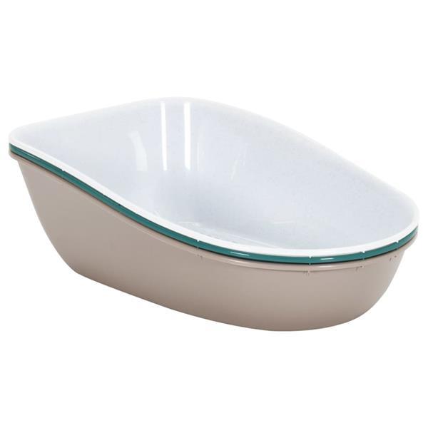 Grote foto vidaxl kattenbak 69 5x47x26 cm polypropeen bruin en wit dieren en toebehoren katten accessoires