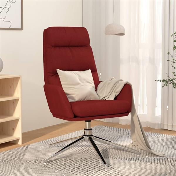 Grote foto vidaxl relaxstoel stof wijnrood huis en inrichting stoelen