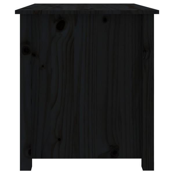 Grote foto vidaxl salontafel 71x49x55 cm massief grenenhout zwart huis en inrichting eettafels