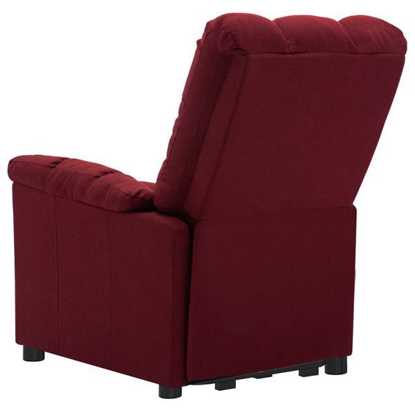 Grote foto vidaxl sta opstoel verstelbaar stof wijnrood huis en inrichting stoelen