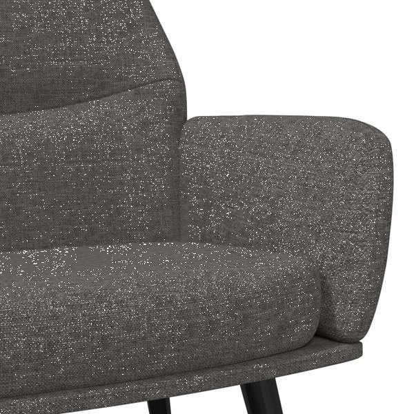 Grote foto vidaxl relaxstoel met voetenbank stof donkergrijs huis en inrichting stoelen
