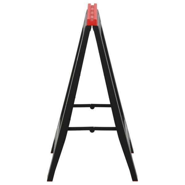 Grote foto vidaxl tr teaux de travail pliables 2 pcs pp noir et rouge 3 doe het zelf en verbouw ladders en trappen