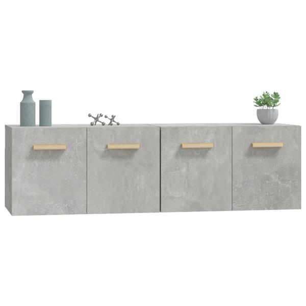 Grote foto vidaxl armoires murales 2pcs gris b ton 60x36 5x35cm bois d huis en inrichting overige