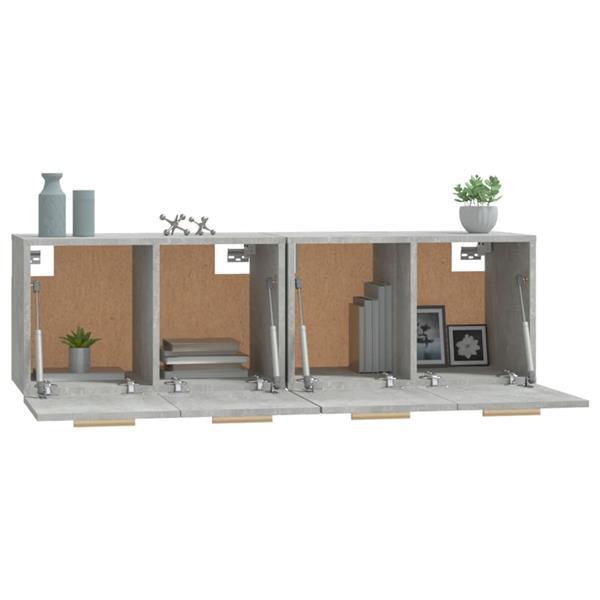 Grote foto vidaxl armoires murales 2pcs gris b ton 60x36 5x35cm bois d huis en inrichting overige