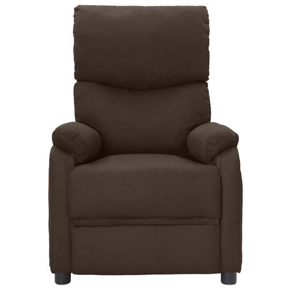 Grote foto vidaxl fauteuil verstelbaar stof donkerbruin huis en inrichting stoelen