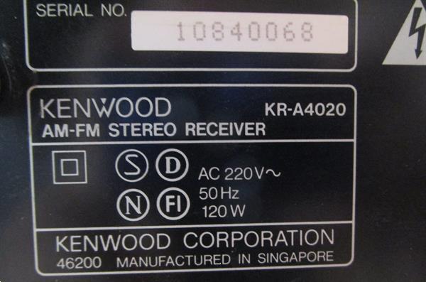 Grote foto kenwood kr a 4020 audio tv en foto versterkers en receivers