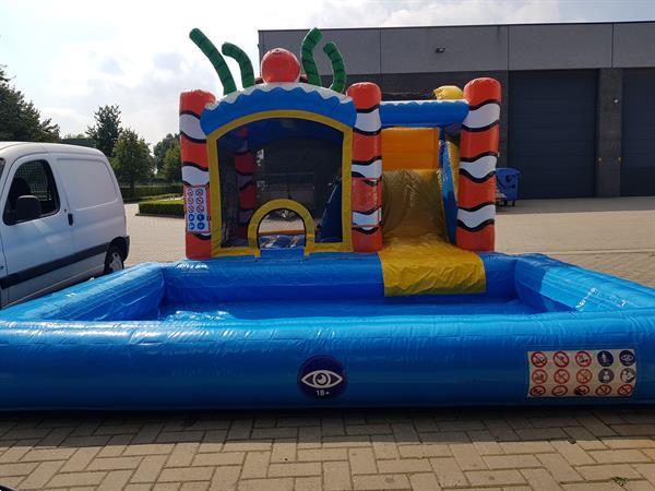 Grote foto nieuwe springkasteel met zwembad te koop kinderen en baby trampolines en springkussens