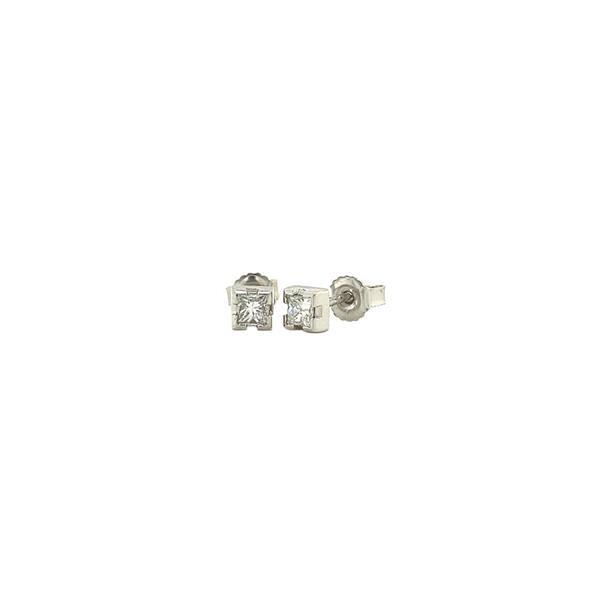 Grote foto witgouden oorstekers met diamant 18 krt kleding dames sieraden
