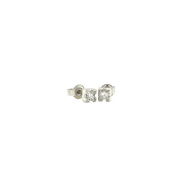 Grote foto witgouden oorstekers met diamant 18 krt kleding dames sieraden