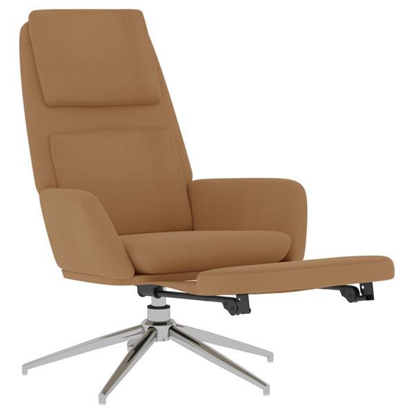 Grote foto vidaxl chaise de relaxation avec repose pied taupe tissu mic huis en inrichting stoelen