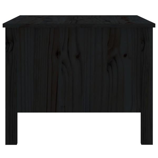 Grote foto vidaxl table basse noir 100x50x40 cm bois massif de pin huis en inrichting eettafels