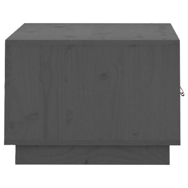 Grote foto vidaxl table basse gris 80x50x35 cm bois massif de pin huis en inrichting eettafels