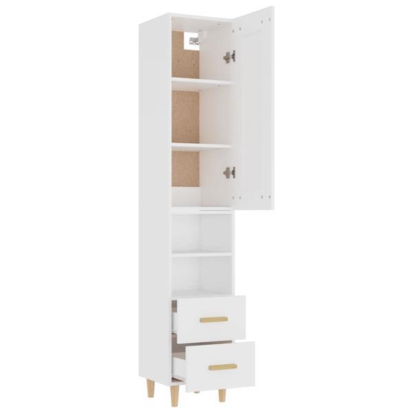 Grote foto vidaxl buffet haut blanc 35x34x180 cm bois d ing nierie huis en inrichting overige