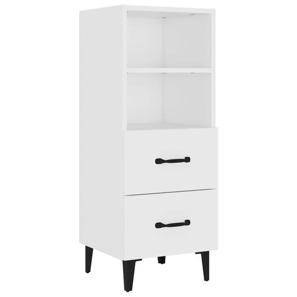 Grote foto vidaxl buffet haut blanc 35x34x180 cm bois d ing nierie huis en inrichting overige