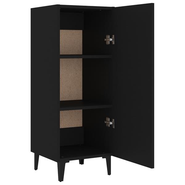 Grote foto vidaxl buffet haut noir 35x34x180 cm bois d ing nierie huis en inrichting overige