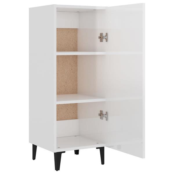 Grote foto vidaxl buffet haut blanc brillant 35x34x180 cm bois d ing ni huis en inrichting overige