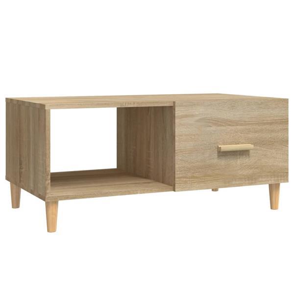 Grote foto vidaxl table basse ch ne sonoma 89 5x50x40 cm bois d ing nie huis en inrichting eettafels