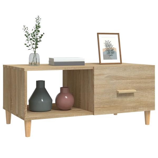 Grote foto vidaxl table basse ch ne sonoma 89 5x50x40 cm bois d ing nie huis en inrichting eettafels