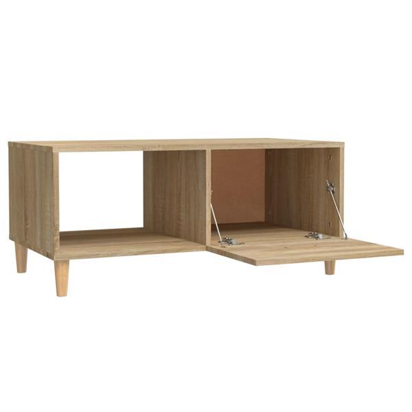 Grote foto vidaxl table basse ch ne sonoma 89 5x50x40 cm bois d ing nie huis en inrichting eettafels