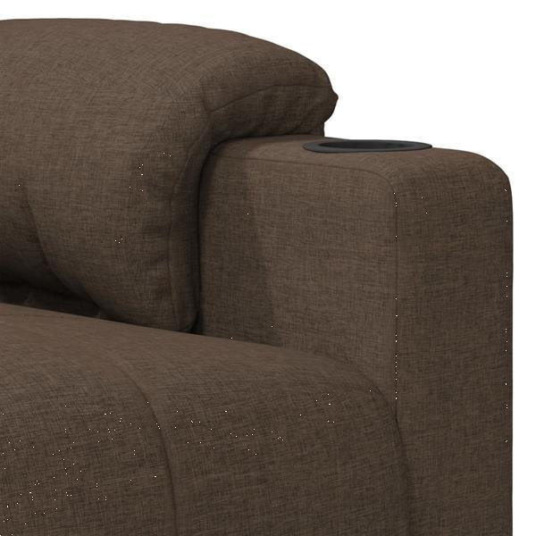 Grote foto vidaxl fauteuil de massage inclinable marron tissu huis en inrichting stoelen