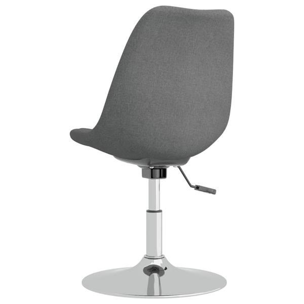 Grote foto vidaxl chaises pivotantes de salle manger 6 pcs gris clair huis en inrichting stoelen