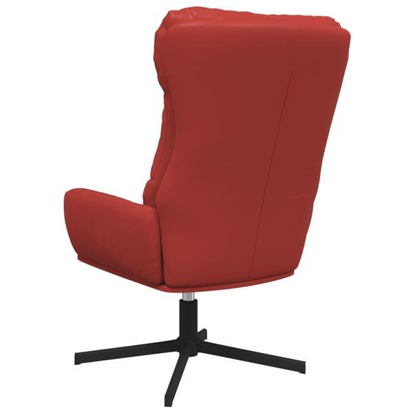 Grote foto vidaxl chaise de relaxation rouge bordeaux similicuir huis en inrichting stoelen