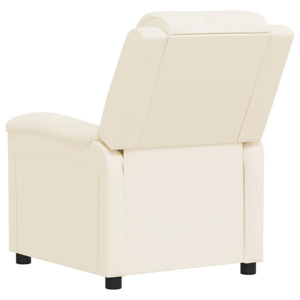 Grote foto vidaxl fauteuil de massage lectrique cr me similicuir huis en inrichting stoelen