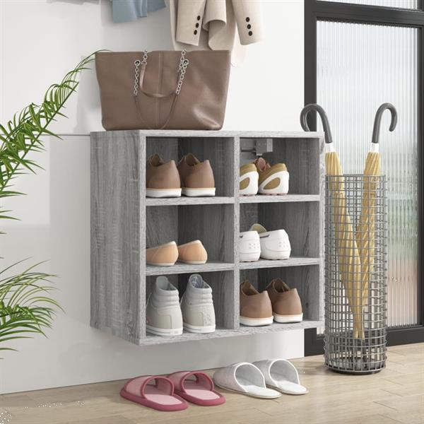 Grote foto vidaxl armoire chaussures sonoma gris 52 5x30x50 cm huis en inrichting overige