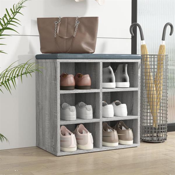 Grote foto vidaxl armoire chaussures sonoma gris 52 5x30x50 cm huis en inrichting overige