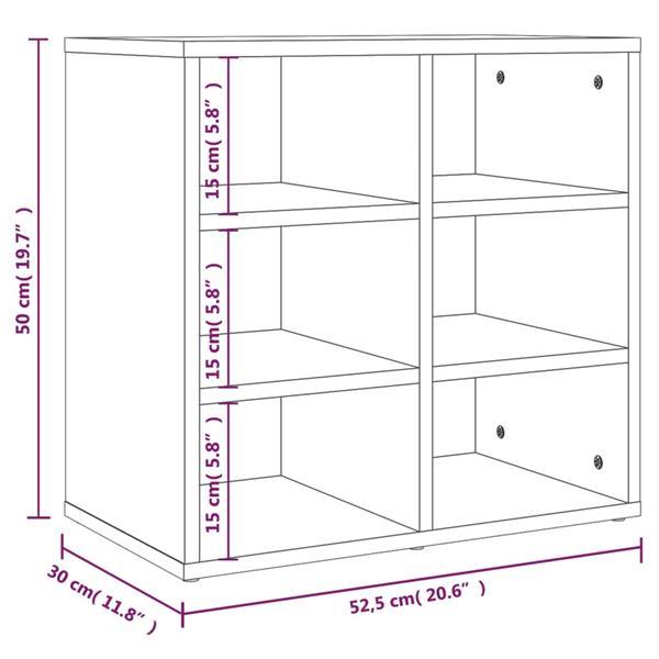 Grote foto vidaxl armoire chaussures sonoma gris 52 5x30x50 cm huis en inrichting overige