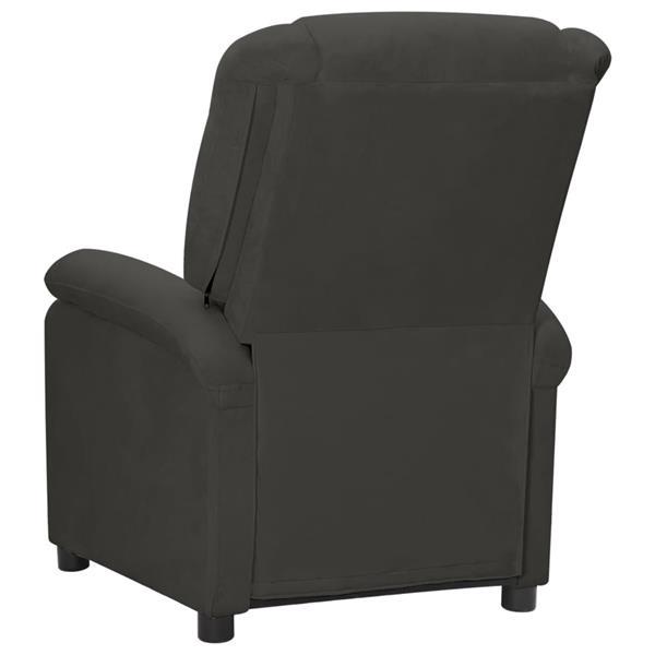 Grote foto vidaxl fauteuil inclinable lectrique gris fonc velours huis en inrichting stoelen