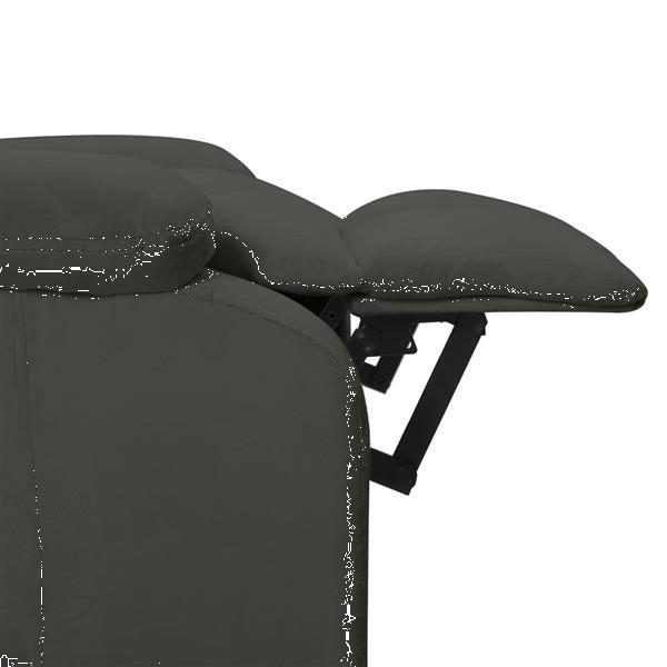 Grote foto vidaxl fauteuil inclinable lectrique gris fonc velours huis en inrichting stoelen