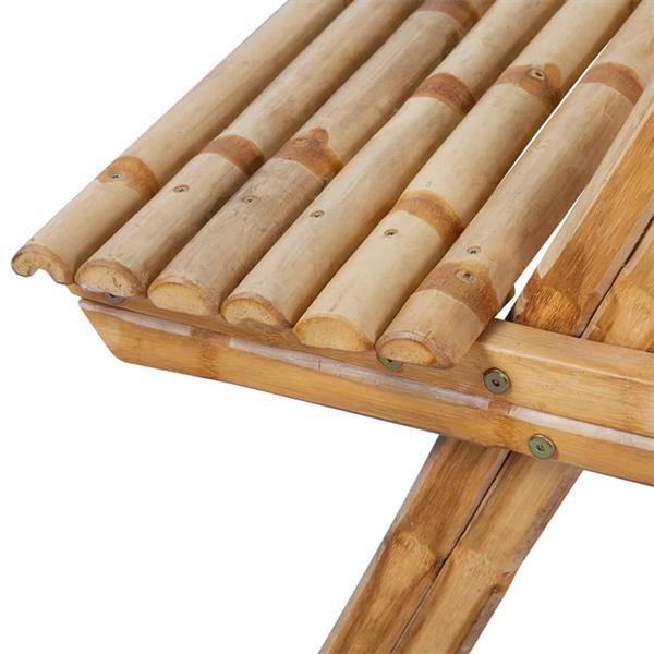 Grote foto vidaxl table de pique nique 115x115x81 cm bambou tuin en terras tuinmeubelen