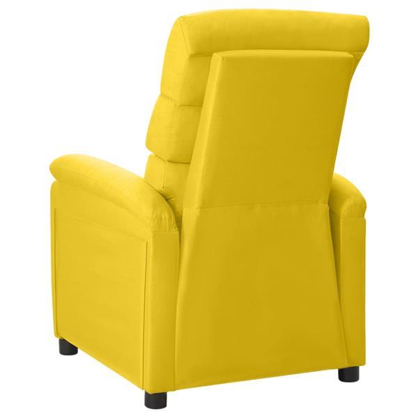 Grote foto vidaxl fauteuil inclinable lectrique jaune moutarde tissu huis en inrichting stoelen