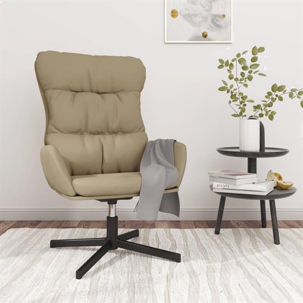Grote foto vidaxl chaise de relaxation cappuccino similicuir huis en inrichting stoelen