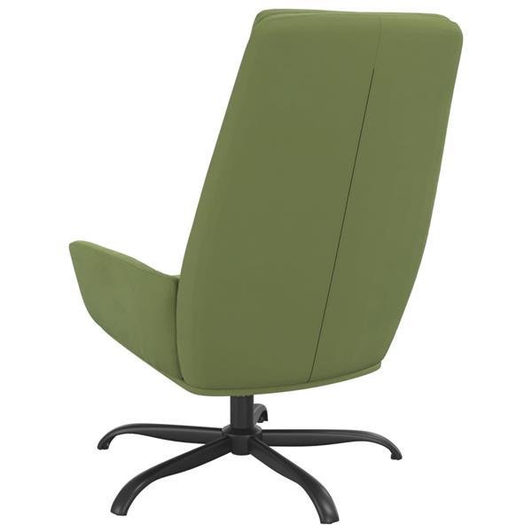 Grote foto vidaxl chaise de relaxation vert clair velours huis en inrichting stoelen