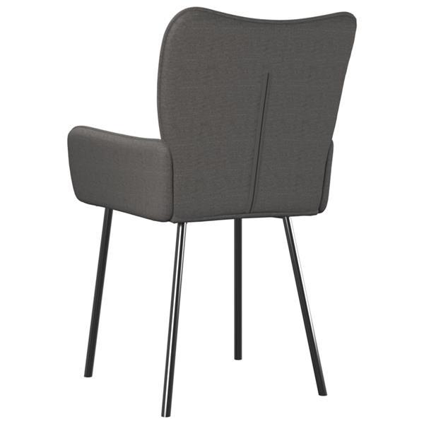 Grote foto vidaxl chaises de salle manger 2 pcs gris fonc tissu huis en inrichting stoelen